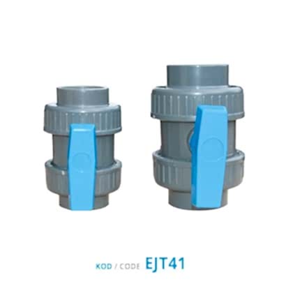 Pina U-PVC Küresel Geçiş Su Vanaları (İçten Yap)