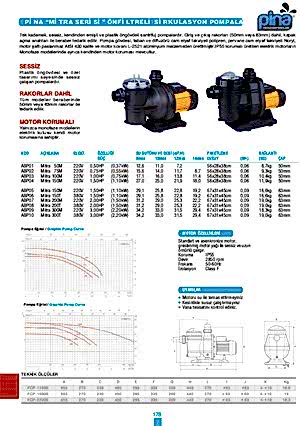Pina Mitra Serisi Önfiltreli Sirkulasyon Pompaları