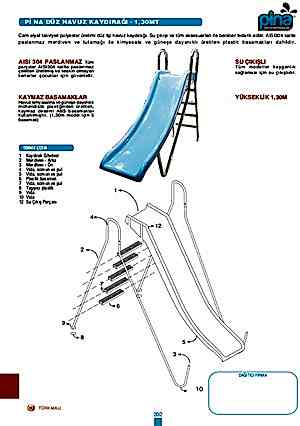 Pina Düz Havuz Kaydırağı - 1,30MT