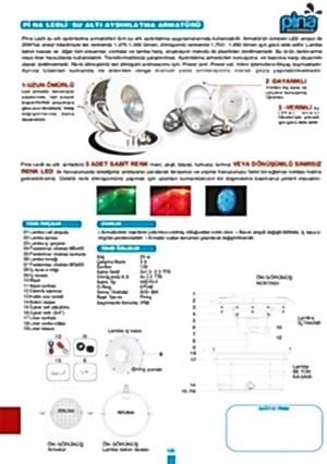 Pina Ledli Sualtı Aydınlatma Armatürü