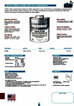 Qatey Yoğun Kıvamlı Gri PVC Yapıştırıcısı